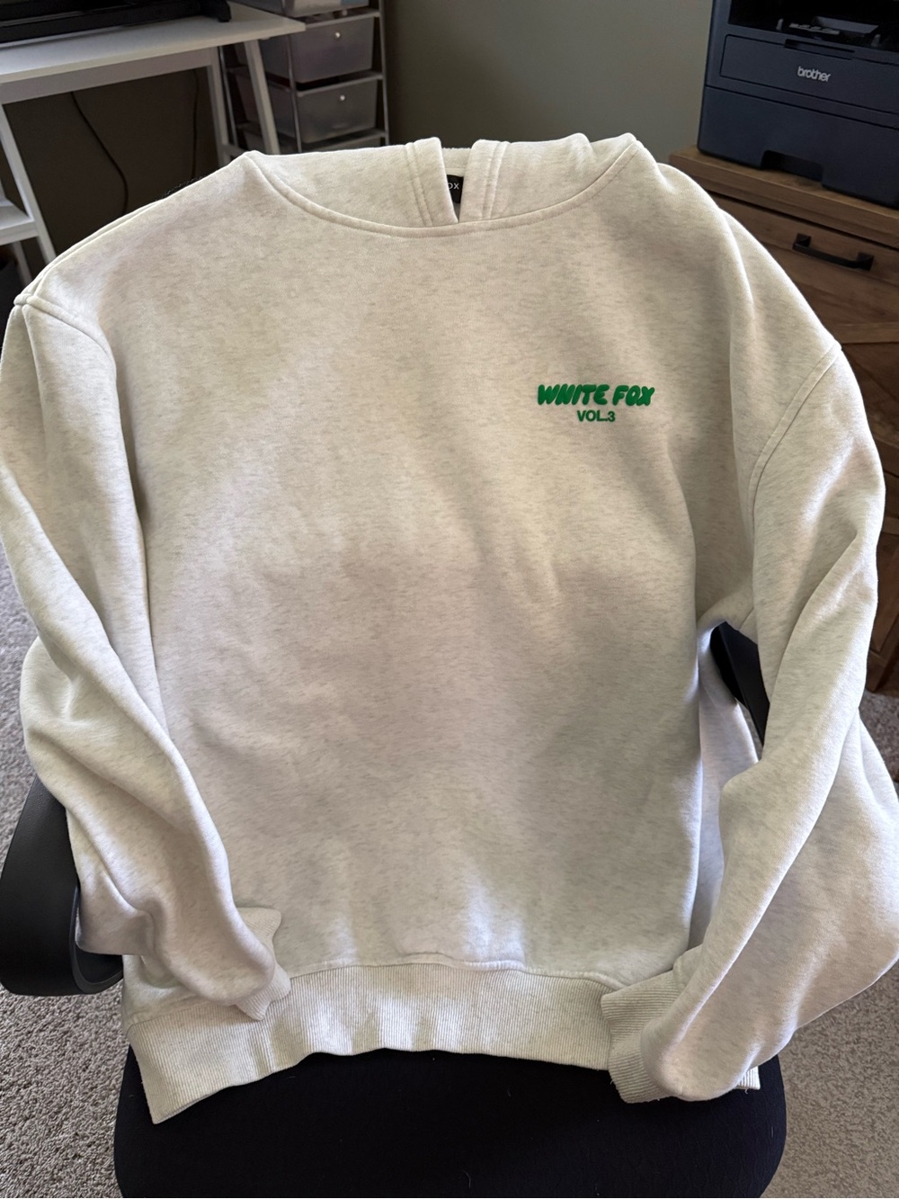 White Fox Hooded Sweatshirt M/L